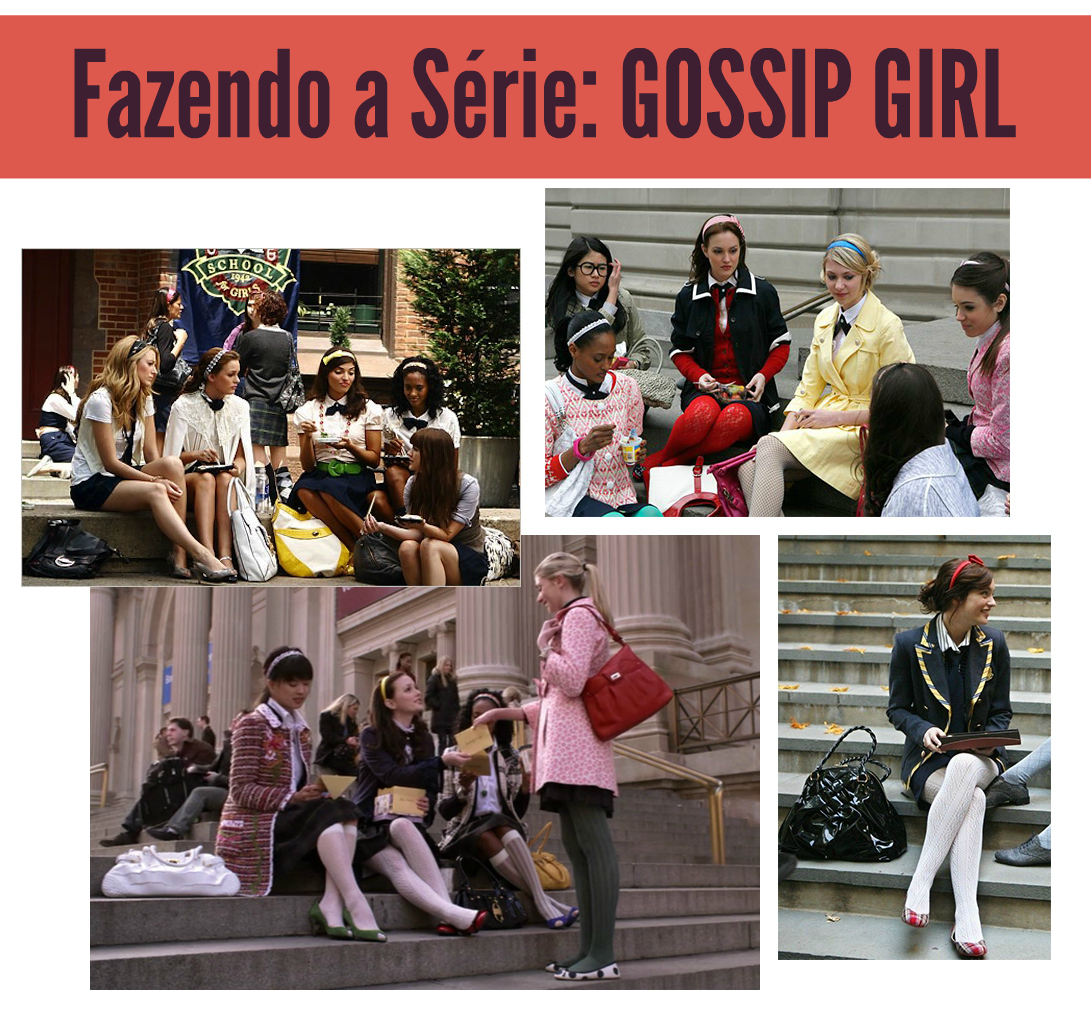 escadarias Gossip Girl fazendo a série