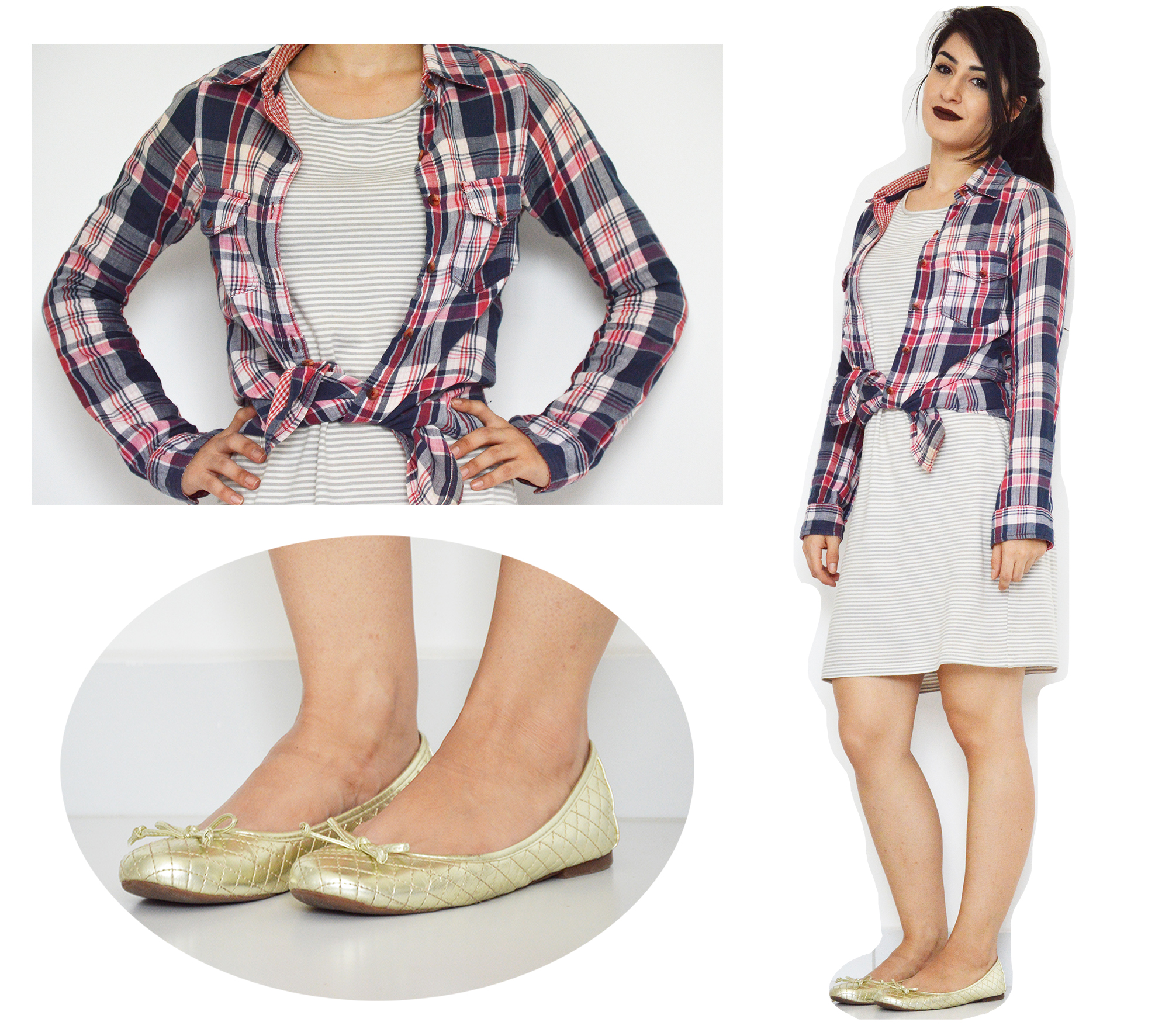 camisa vestido listrado